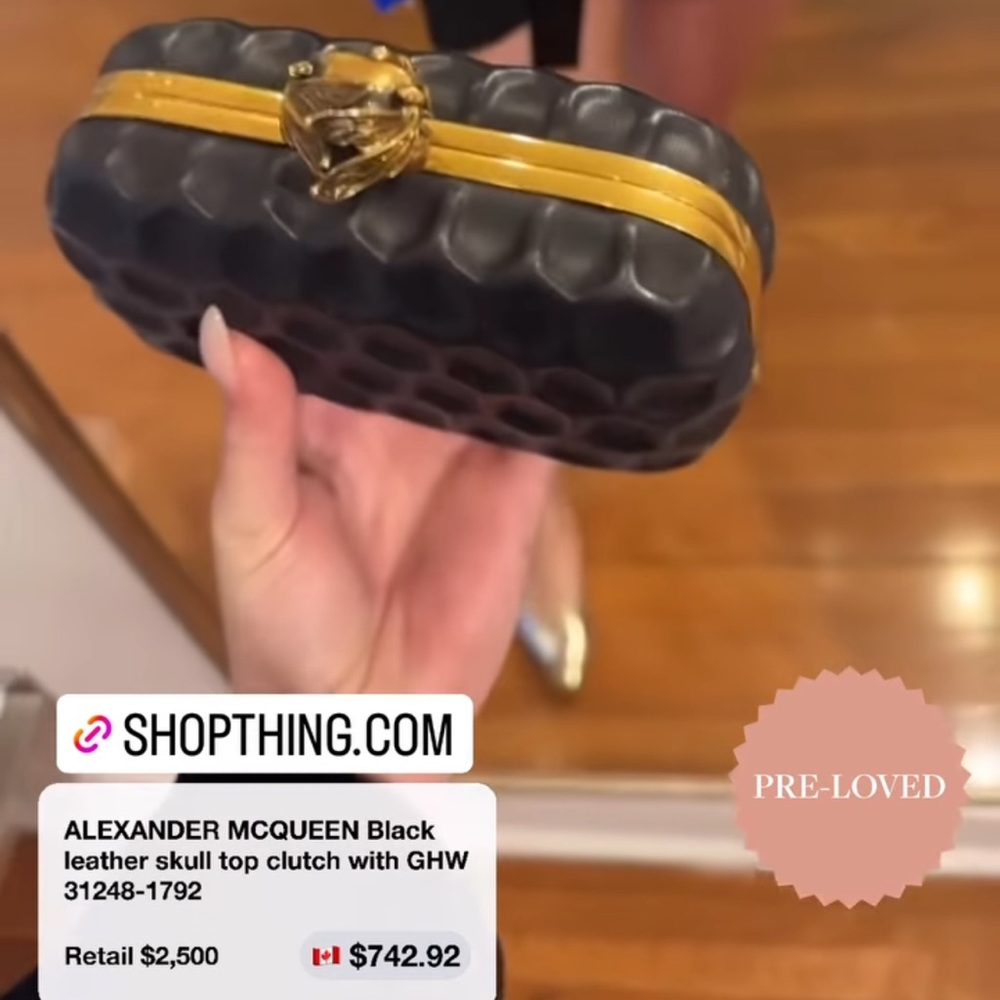 Authentic Alexander McQueen Honeycomb Clutch